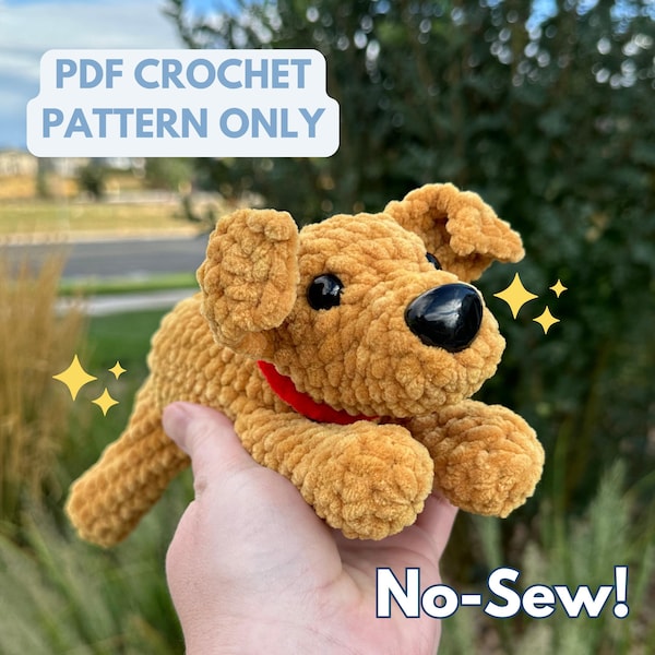 Patrón de crochet para perro sin costura / Tutorial de Youtube GRATIS (ver descripción antes de comprar)