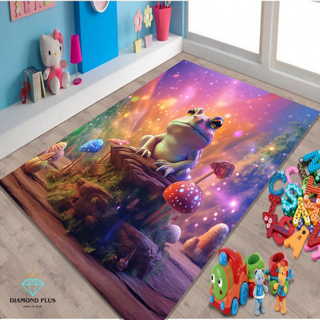 Frog Rugchild Room Rug Boy Room Rug Girl Room Rug Baby Etsy