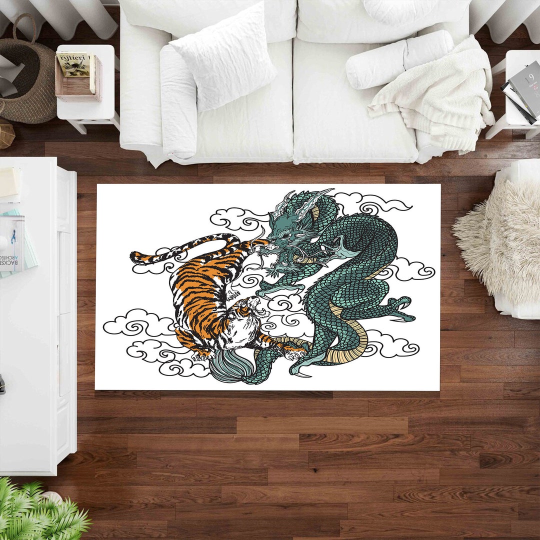 Japanese Rugcustom Rugs Yin Yang Rug Office Decor Modern Etsy