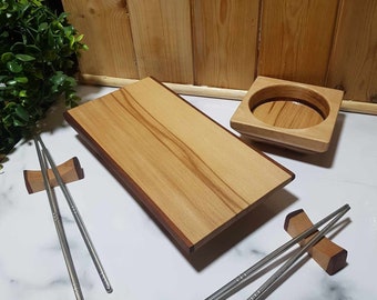 Wooden Sushi Set.  Handmade.