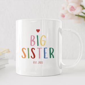 Sibling Mugs Giftset, Big Sister Mug, Big and Little Sister Mug Giftset, Gift for Sisters, Gift for Siblings, Big and Little Brother Giftset