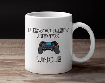 Levelled Up - Gamer Uncle Coffee Mug, Video Game Lover's Mug, Personalized Gaming