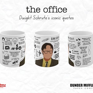 Dwight Schrute Iconic Quotes Mug, Funny Mug, Dwight Schrute Gift, The Office US Gifts, Dunder Mifflin, Schrute Farms, Birthday, Christmas