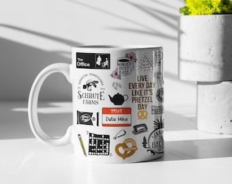 The Office TV Show Mug: Dunder Mifflin All Over Print