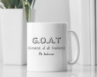 Teacher Gift Idea, Greatest Teacher, Male Teacher Gift, Teacher Appreciation Gift, End of Year Gift, Personalised Gift from Student