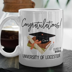 Mug de remise des diplômes personnalisé, cadeau pour diplômé, Félicitations pour l'obtention de votre diplôme, Obtention du diplôme 2024, cadeau personnalisé, diplômé 2024