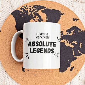 Cadeau de départ - Je travaillais avec Absolute Legends - Cadeau pour un nouvel emploi, des félicitations, un cadeau pour une promotion/un collègue, un cadeau pour un collègue, un cadeau d'adieu