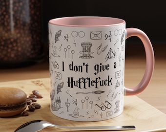 Potterhead Gifts, I don't give a Hufflefuck Mug, Funny HP Mug, Wizard School Gifts, HP Fan Gift Ideas, Secret Santa Gift