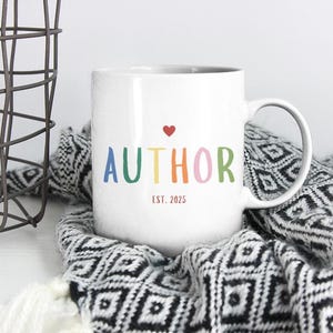 Personalised Author Mug, Custom Writer Mug, Gift for Writer, Congratulations Gift for Author, New Writer Gift, Creative Writing Student Gift