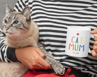 Cat Mum Mug, Cat Dad Gift, Cat Parents Giftset, Funny Gifts for Cat Grandparents, Giftset for Couples, Cat Lover Gifts, Gift from the Cat