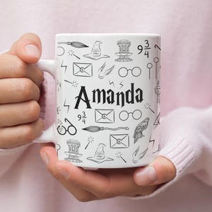 Gift for Potterheads, Wizard Inspired Mug, Personalised Name Mug, Potter Gifts