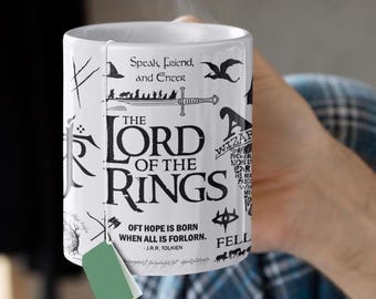 The Lord of the Rings All Over Print Mug, Birthday Gift for The Lord of the Rings Fan, LOTR Fan Gift