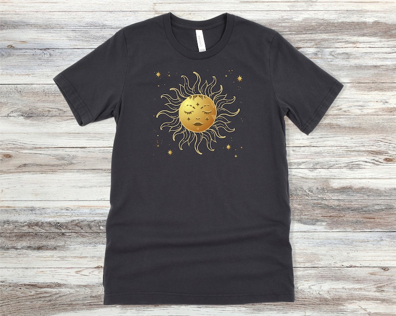 Boho Celestial Sun Shirt, Unisex Shirt, Sun Shirt, Galaxy and Sun Shirt ...