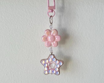 Starry Spring Floral Bag Charm I Keychain