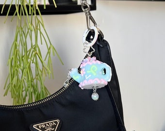 Dear Mama Floral Watering Can Keychain I Bag Charm