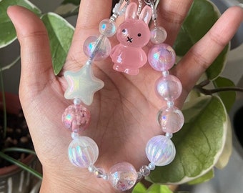 Mify Jellies - Mify Strawberry Milk Craving Phone Strap I Phone Charm I Bag Charm I Keychain