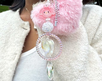 My Melody Pink Sugar Sweetheart Bag Charm I Phone Charm