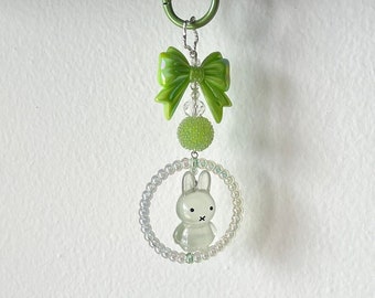 Mify Green Pink Purple Jelly Bow Keychain I Bag Charm