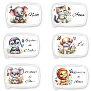 Boite à goûter personnalisée, lunch box enfant, boite à gouter, école, lunch box personnalisée, lunch box, cadeau