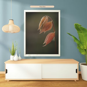 Wisteria leaves wall art for digital download, various sizes available, unique & high quality