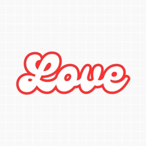 2D Love SVG - For Cricut, Shirt Design, Mug or Cup, and More - Simple, Straightforward Design