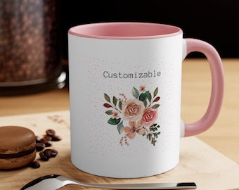 Personalize your own mug /blue and pink-11oz Accent Mug