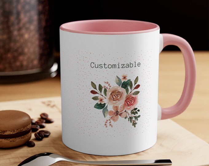 Personalize your own mug /blue and pink-11oz Accent Mug