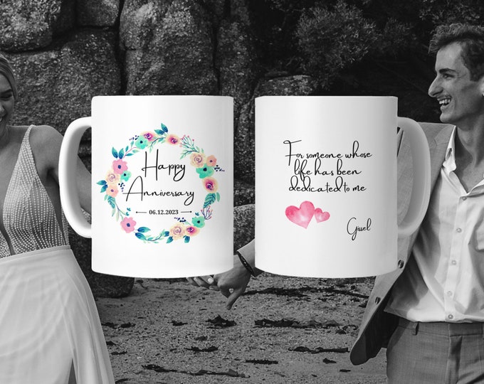 Couples Anniversary /11oz Accent Mug