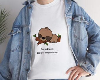 Unisex Heavy cotton Tee \ T-shirt \ Sloth bear