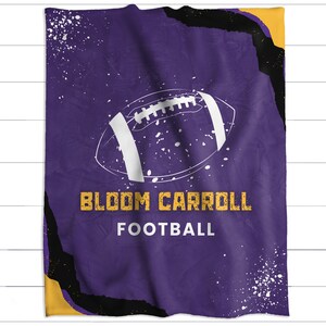 Bloom Carroll Bulldogs Football Blanket, Carroll Ohio, Blanket, Stadium Blanket, Bulldogs, Minky Blanket, Christmas Gift, Birthday Gift