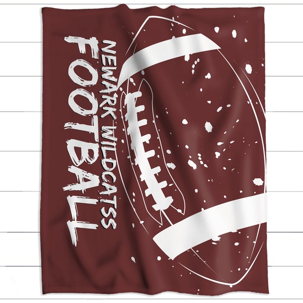 Newark Wildcats Football Blanket, Newark Ohio, Stadium Blanket, Minky Blanket, Wildcats, Fall Sports, Newark Football