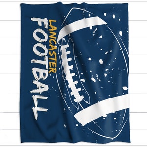 Lancaster Golden Gales Football Blanket, Lancaster, Blue and Gold, Blanket, Stadium Blanket, Golden Gales, Minky Blanket, Fall Sports