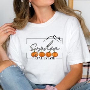 Realtor shirt, Fall vibes , custom Pumpkin shirt , Real Estate shirt .