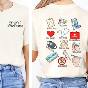 Personalized School Nurse shirt, Funny Back to School Nurse T-shirt, Custom Back to School gift, Last Day of School Nurse crewneck, RN gifts