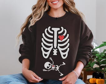 Funny Labor and Delivery Nurse Skeleton sweatshirt, Spooky Baby Announcement, Fall Mother Baby Nurse shirt, Cute Halloween Gift for New Mom