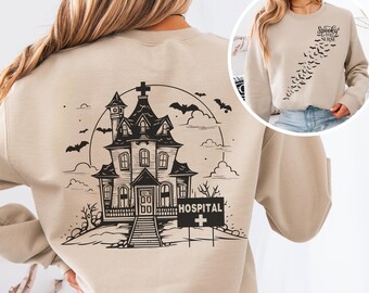 Spooky Nurse Halloween sweatshirt, Fall Nurse crewneck, Spooky Bats Pediatric Nurse shirt, Cozy Autumn Nursing sweater, Cute NICU Nurse gift