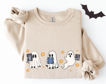 Radiology Halloween sweatshirt, X-ray Tech Ghosts shirt, Spooky Season NICU Nurse crewneck, Summerween Rad Tech gifts, Autumn Nursing jacket