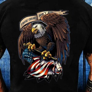 Eagle & Flag DTF Print: Patriotic Heat Transfer, Ready to Press
