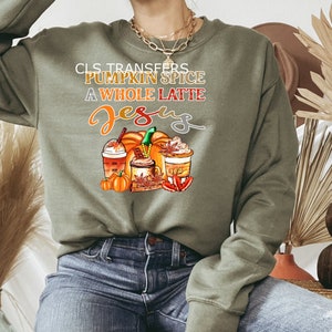 Spezie di zucca e Gesù al latte, Autunno, Spezie di zucca, Caffè DTF, Design, Stampa DTF, Pronto per la stampa, Trasferimenti Dtf, Trasferimento di calore &lt; Latte