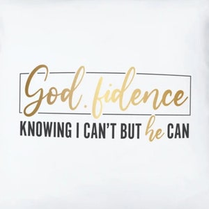 God-fidence black and Gold, Christian DTF, Jesus, Doodle, DTF, Design, DTF Print, Ready to Press, Dtf Transfers, Heat Transfer, Confidence