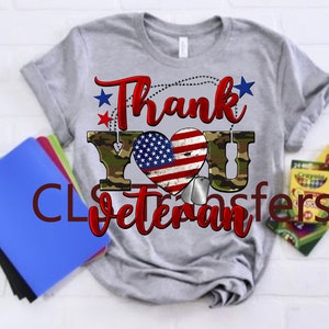 Merci vétéran, patriotique, militaire DTF, américain, impression DTF, prêt à imprimer, transferts Dtf, transfert de chaleur, fierté américaine, anciens combattants