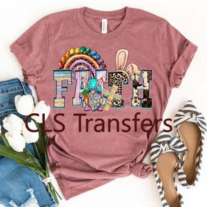 Wiara Wielkanoc, Wiara, Jezus DTF, Wydruk DTF, Gotowe do druku, Transfery DTF, Transfer termiczny, Projekt wiosenny, Projekty chrześcijańskie, Skóra bydlęca, Wielkanoc