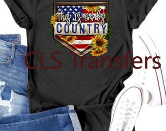 This is God's Country, Patriotic, Christian DTF, American, DTF Print, Ready to Press, Dtf Transfers, Heat Transfer, American Pride, Veterans