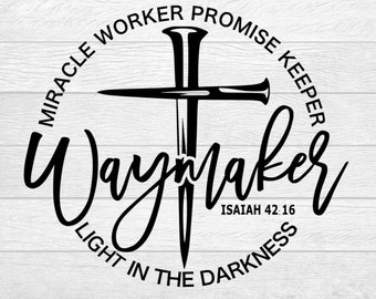 Waymaker DTF Print: Christian Heat Transfer, Ready to Press