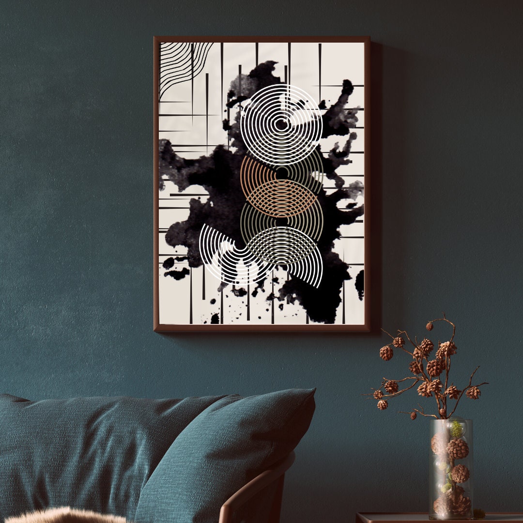 Modern Minimal Neutral Gallery Wall Art, Abstract Art Farmhouse Decor ...