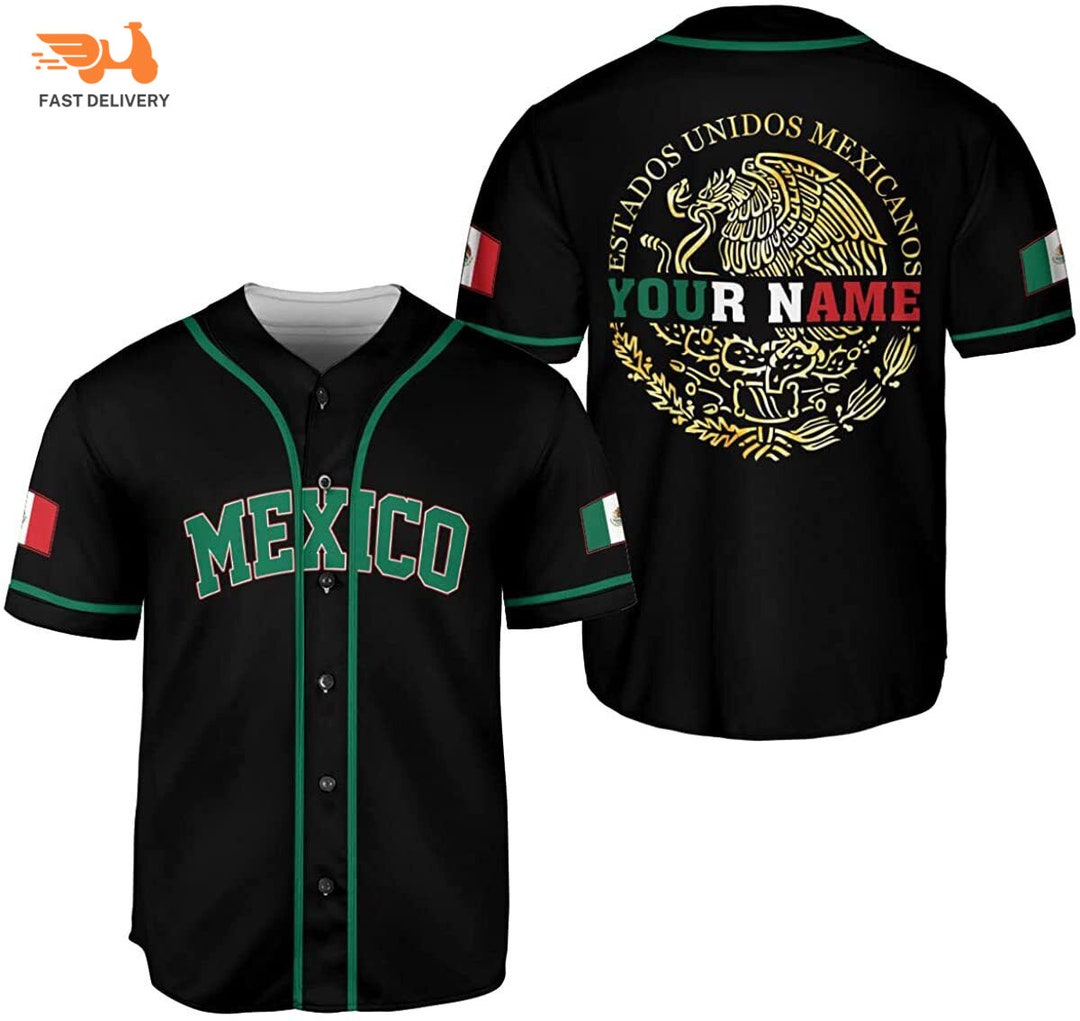 Personalized Name Mexico Baseball Jersey, Mexican Baseball Jersey for