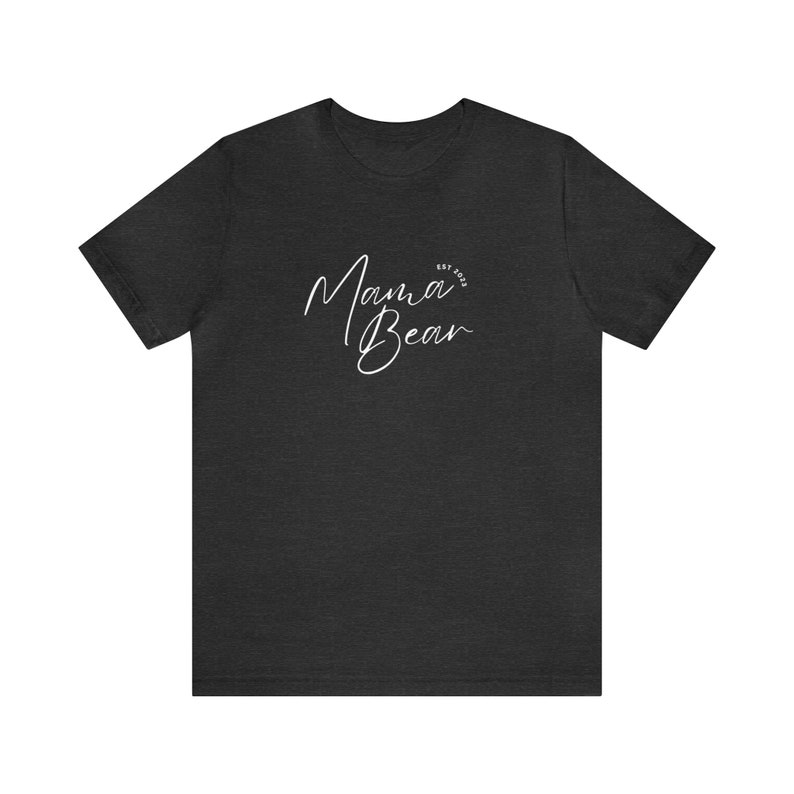 Mama Bear: Established 2023 New Mom Gift Dark Grey Heather