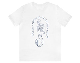 Soul of a Mermaid Mouth of a Sailor Mermaid Shirt Vintage T-Shirt