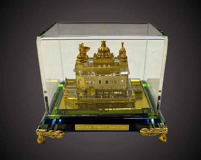 Featured listing image: The Golden Temple 24K Plated, Sikh Temple, Sri Darbar Sahib Amritsar, Sikh Gift items,