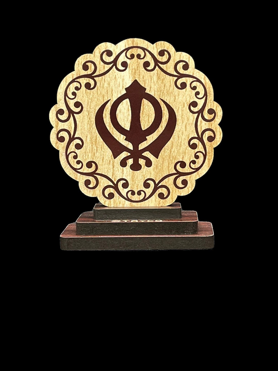 Khanda Car Dashboard Idol, Sikh Car Decor, Car Accessories, Sikh Items